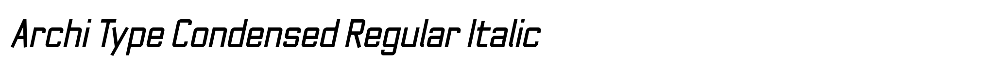 Archi Type Condensed Regular Italic image